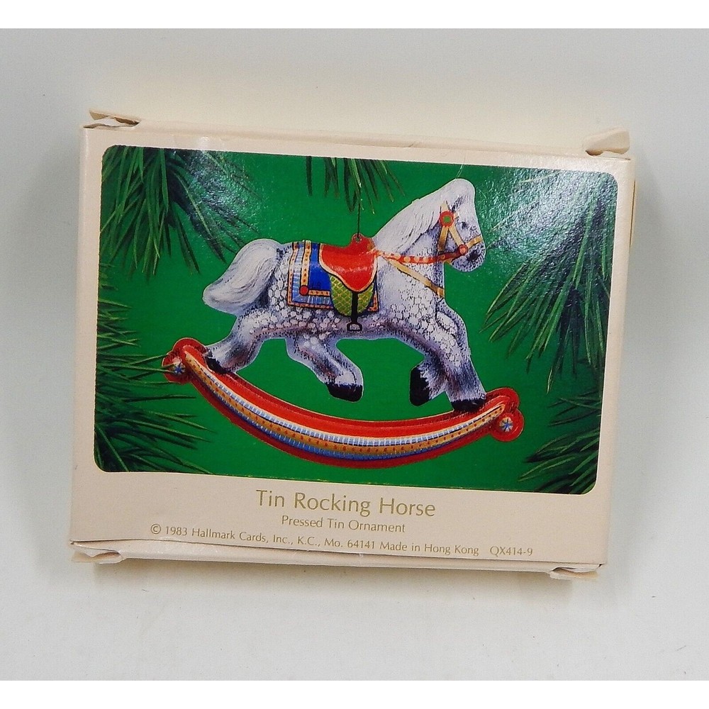 Hallmark Tin Rocking Horse Ornament 1983